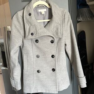 H&M Heather Gray Double-Breasted Pea Coat
